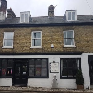  This is a property build in Gault bricks, all the Jack Arches were slipping and damaged, and the brickwork had sunk over the shop windows and doors.  The bricks were all cleaned, all the Arches were removed, repaired and reinstalled, the sunken bricks and window Cills were extracted and realigned and all the brickwork tuck pointed in a Lime mortar mix.